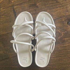 Women's White Strappy Sandals